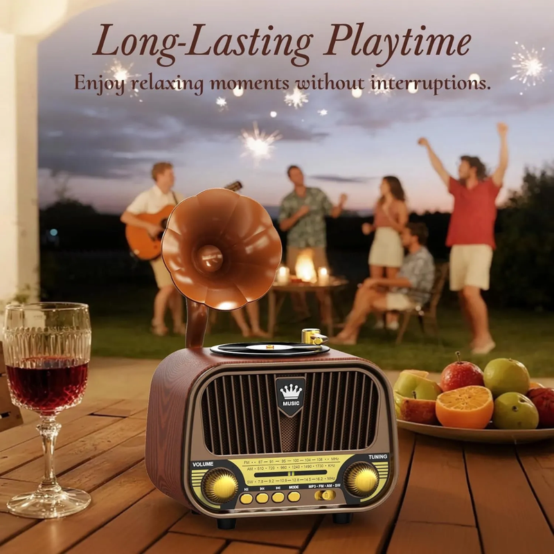 Radio Vintage Meier 1319™ (Diseño toca discos vintage decorativo)