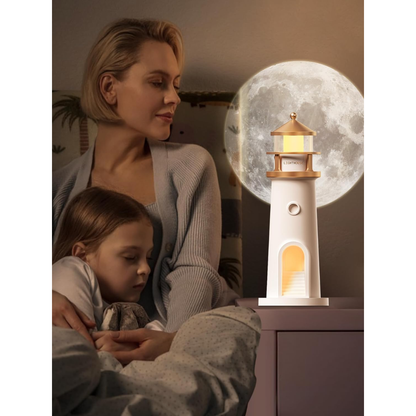 Mini Faro Lampara Con Proyección Lunar