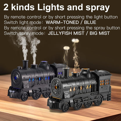 Humidificador Tren de Vapor con Luz LED